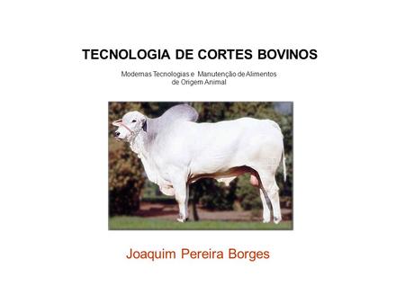 TECNOLOGIA DE CORTES BOVINOS