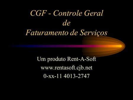 CGF - Controle Geral de Faturamento de Serviços