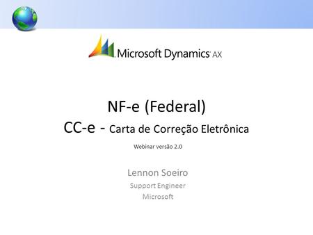 NF-e (Federal) CC-e - Carta de Correção Eletrônica Webinar versão 2.0