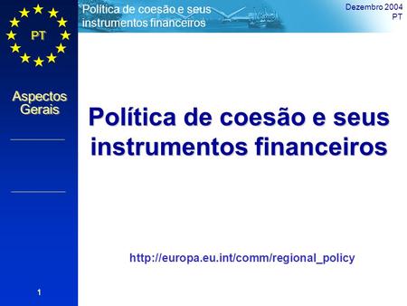 Política de coesão e seus instrumentos financeiros