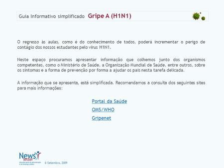 Portal da Saúde OMS/WHO Gripenet