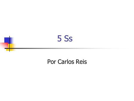 5 Ss Por Carlos Reis.