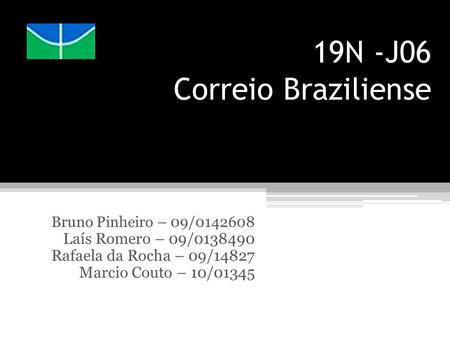 19N -J06 Correio Braziliense