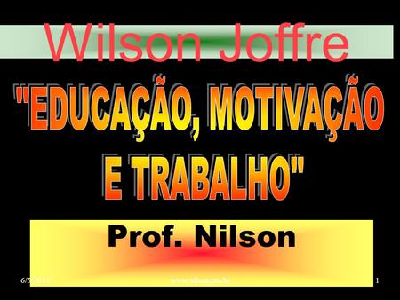 Prof. Nilson Wilson Joffre 6/5/20141www.nilson.pro.br.