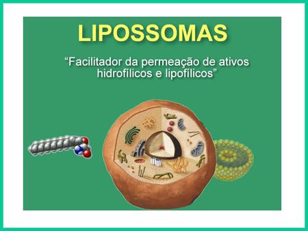 INTRODUÇÃO Lipossomas são estruturas esféricas, em que uma fase aquosa é totalmente cercada por uma ou mais bicamadas de fosfolipídeos em forma de vesículas,