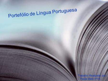 Portefólio de Língua Portuguesa