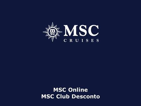 MSC Online MSC Club Desconto
