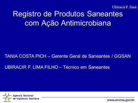 Registro de Produtos Saneantes com Ação Antimicrobiana