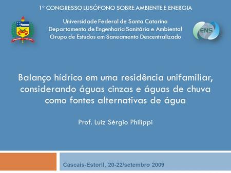 1º Congresso Lusófono sobre Ambiente e Energia