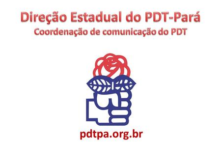 Direção Estadual do PDT-Pará Coordenação de comunicação do PDT