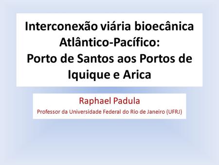 Professor da Universidade Federal do Rio de Janeiro (UFRJ)