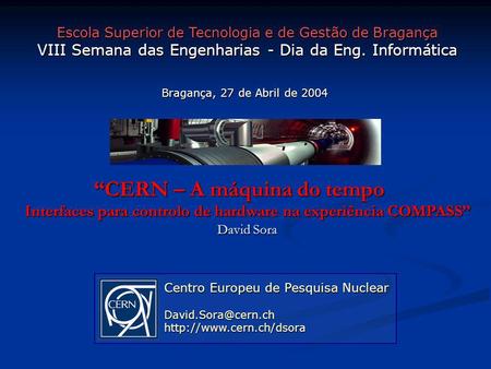 “CERN – A máquina do tempo