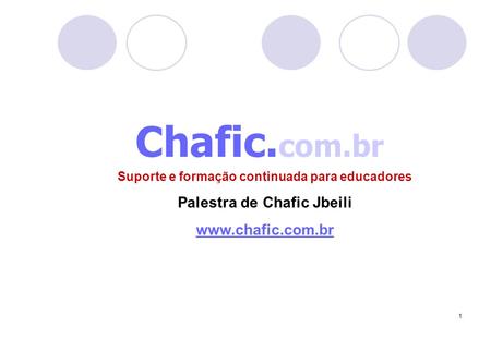 Chafic.com.br Palestra de Chafic Jbeili
