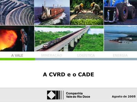 O Grupo CVRD no Mundo A CVRD e o CADE