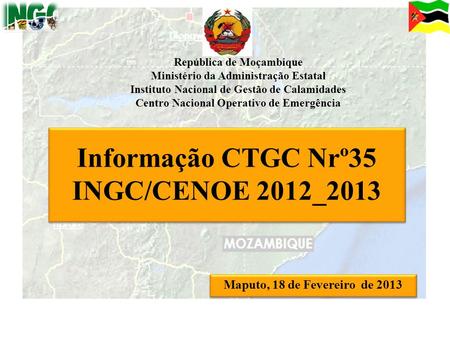 Informação CTGC Nrº35 INGC/CENOE 2012_2013
