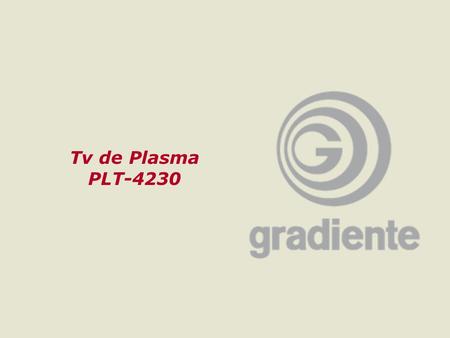 Tv de Plasma PLT-4230 GRADIENTE MULTIMÍDIA.