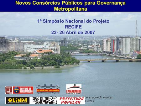 Novos Consórcios Públicos para Governança Metropolitana