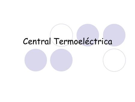Central Termoeléctrica