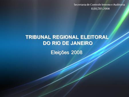 TRIBUNAL REGIONAL ELEITORAL DO RIO DE JANEIRO