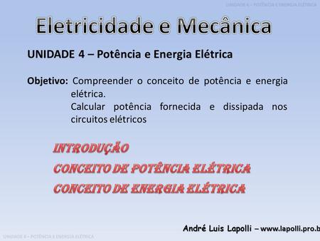 Eletricidade e Mecânica