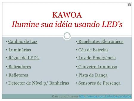 KAWOA Ilumine sua idéia usando LED’s