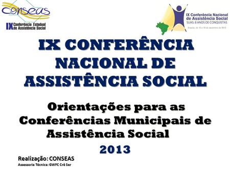 Conferências Municipais de Assistência Social