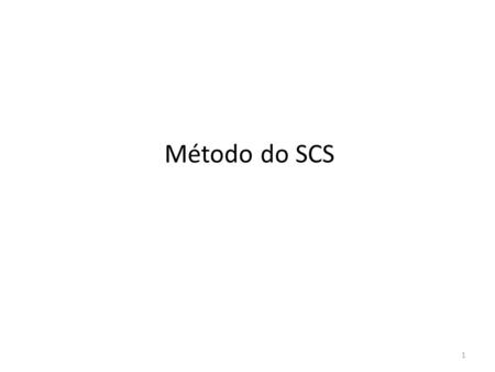 Método do SCS.