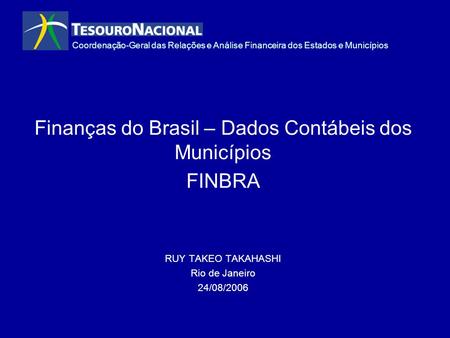 Finanças do Brasil – Dados Contábeis dos Municípios