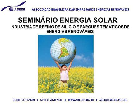 SEMINÁRIO ENERGIA SOLAR