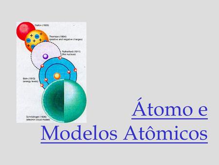 Átomo e Modelos Atômicos