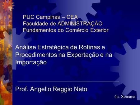 Prof. Angello Reggio Neto