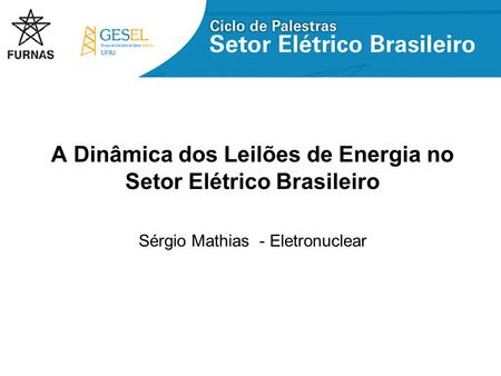 A Dinâmica dos Leilões de Energia no Setor Elétrico Brasileiro
