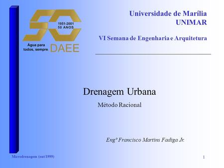 Universidade de Marília UNIMAR  VI Semana de Engenharia e Arquitetura