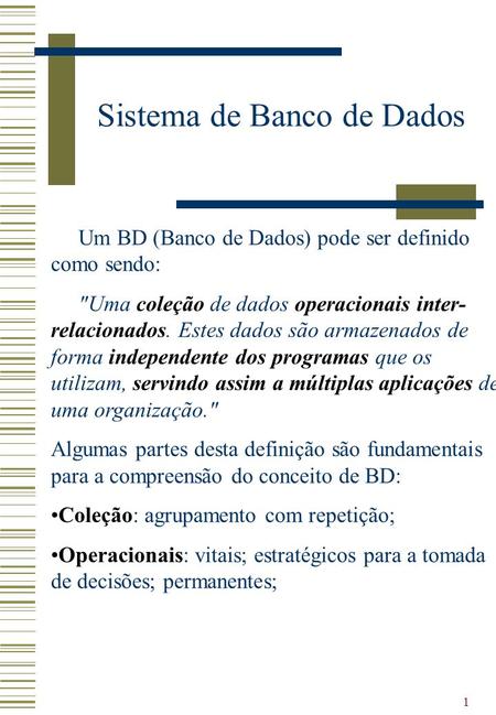 Sistema de Banco de Dados