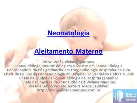Neonatologia Aleitamento Materno