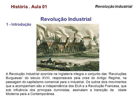 Revolução Industrial 1 - Introdução