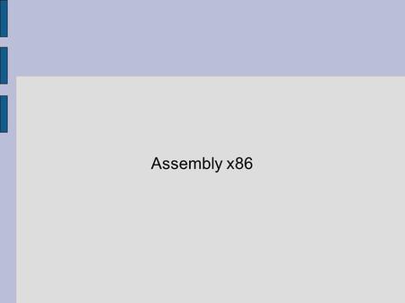 Assembly x86.