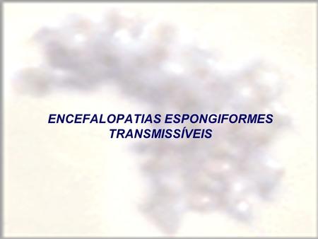 ENCEFALOPATIAS ESPONGIFORMES TRANSMISSÍVEIS