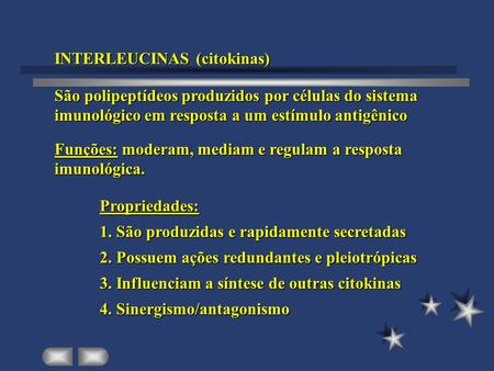 INTERLEUCINAS (citokinas)