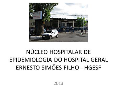 NÚCLEO HOSPITALAR DE EPIDEMIOLOGIA DO HOSPITAL GERAL ERNESTO SIMÕES FILHO - HGESF 2013.