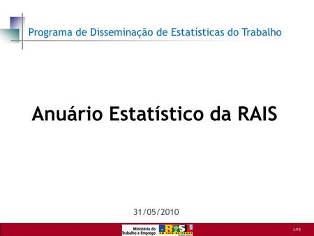 Anuário Estatístico da RAIS
