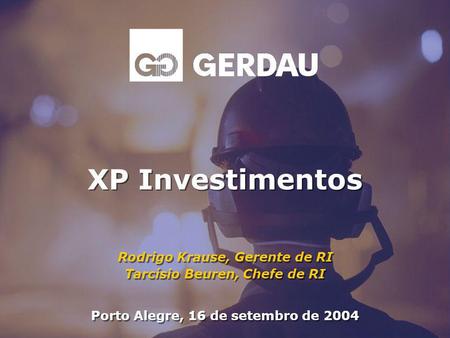 XP Investimentos Rodrigo Krause, Gerente de RI