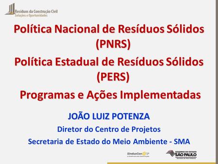 Política Nacional de Resíduos Sólidos (PNRS)