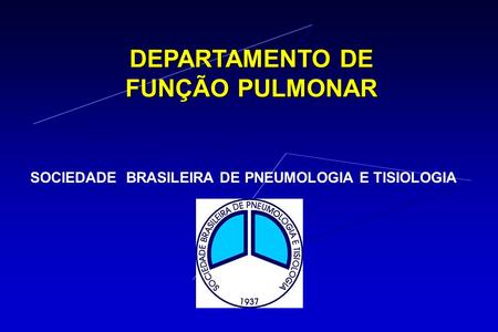 DEPARTAMENTO DE FUNÇÃO PULMONAR