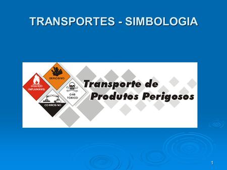 TRANSPORTES - SIMBOLOGIA