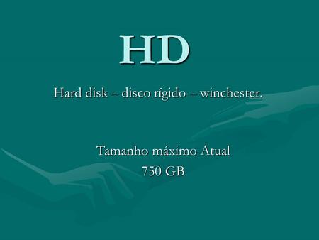 Hard disk – disco rígido – winchester.