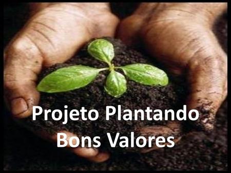 Projeto Plantando Bons Valores
