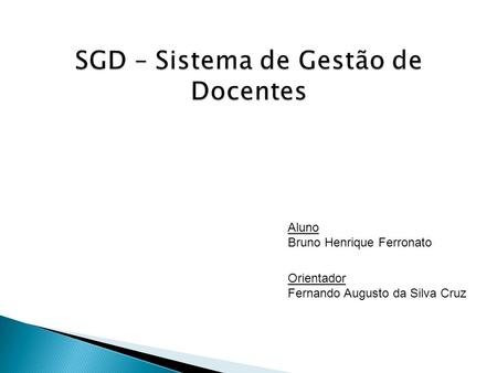 SGD – Sistema de Gestão de Docentes