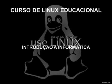 CURSO DE LINUX EDUCACIONAL INTRODUÇÃO A INFORMÁTICA