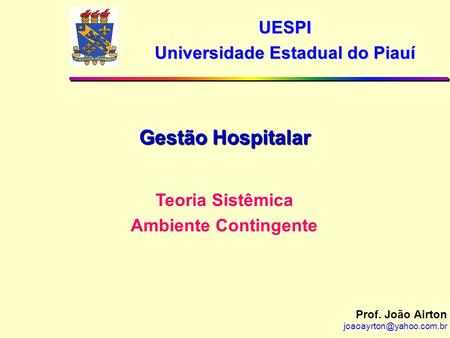 UESPI Universidade Estadual do Piauí Gestão Hospitalar